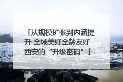 从规模扩张到内涵提升 全域美好全龄友好西安的“升级密码”