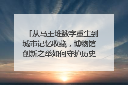 从马王堆数字重生到城市记忆收藏，博物馆创新之举如何守护历史、连接未来？