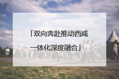 双向奔赴推动西咸一体化深度融合