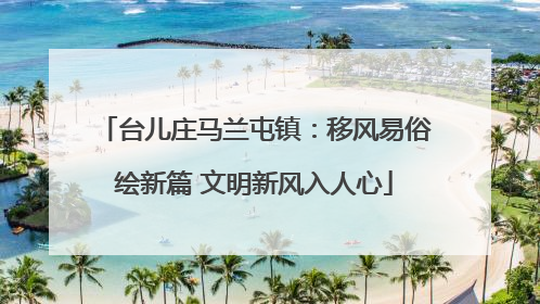 台儿庄马兰屯镇：移风易俗绘新篇 文明新风入人心