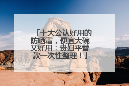 十大公认好用的防晒霜，便宜大碗又好用：贵妇平替款一次性整理！
