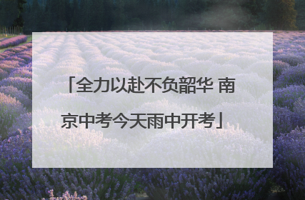 全力以赴不负韶华 南京中考今天雨中开考