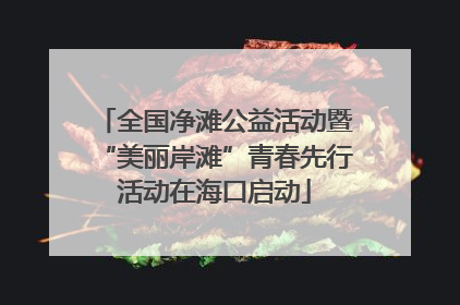全国净滩公益活动暨“美丽岸滩”青春先行活动在海口启动