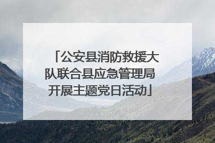 公安县消防救援大队联合县应急管理局开展主题党日活动