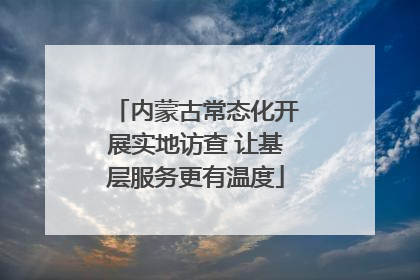 内蒙古常态化开展实地访查 让基层服务更有温度