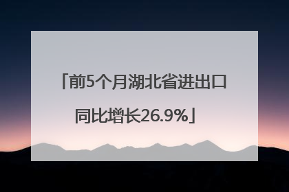 前5个月湖北省进出口同比增长26.9%
