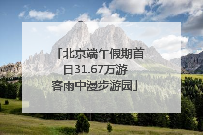 北京端午假期首日31.67万游客雨中漫步游园
