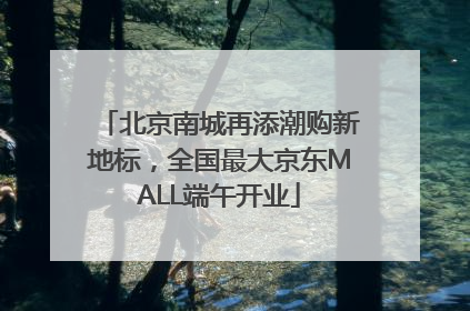 北京南城再添潮购新地标，全国最大京东MALL端午开业