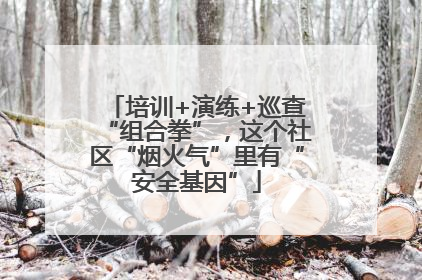 培训+演练+巡查“组合拳”，这个社区“烟火气”里有“安全基因”