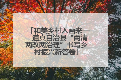 和美乡村入画来——道真自治县“两清两改两治理”书写乡村振兴新答卷