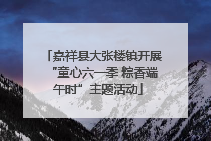 嘉祥县大张楼镇开展“童心六一季 粽香端午时”主题活动