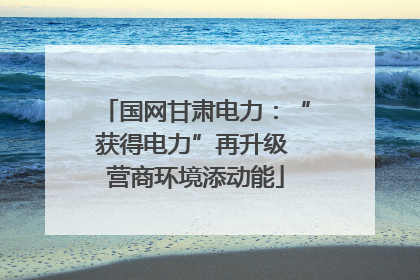 国网甘肃电力：“获得电力”再升级 营商环境添动能