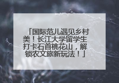国际范儿遇见乡村美！长江大学留学生打卡石首桃花山，解锁农文旅新玩法！