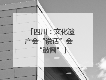 四川：文化遗产会“说话”会“破圈”