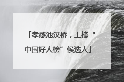 孝感池汉桥，上榜“中国好人榜”候选人