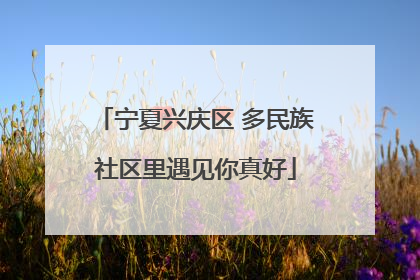 宁夏兴庆区 多民族社区里遇见你真好
