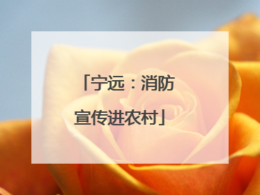 宁远：消防宣传进农村