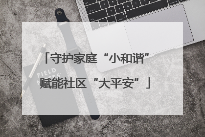 守护家庭“小和谐” 赋能社区“大平安”