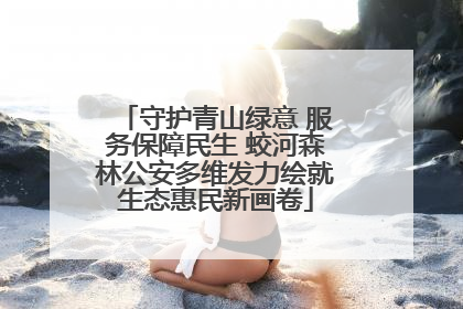 守护青山绿意 服务保障民生 蛟河森林公安多维发力绘就生态惠民新画卷