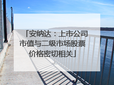 安纳达：上市公司市值与二级市场股票价格密切相关