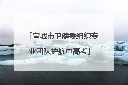 宣城市卫健委组织专业团队护航中高考