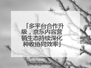 多平台合作升级，京东内容营销生态持续深化种收协同效率