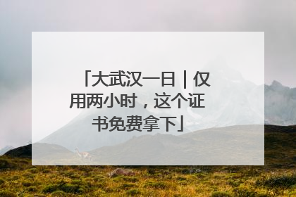 大武汉一日｜仅用两小时，这个证书免费拿下
