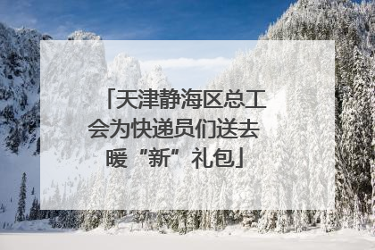 天津静海区总工会为快递员们送去暖“新”礼包