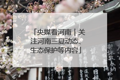 央媒看河南｜关注河南三夏动态、生态保护等内容