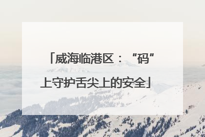 威海临港区：“码”上守护舌尖上的安全