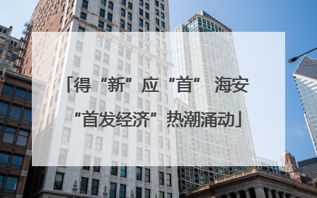 得“新”应“首” 海安“首发经济”热潮涌动