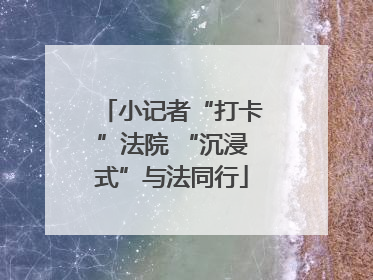 小记者“打卡”法院 “沉浸式”与法同行