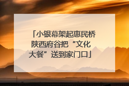 小银幕架起惠民桥 陕西府谷把“文化大餐”送到家门口