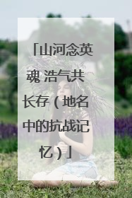 山河念英魂 浩气共长存（地名中的抗战记忆）