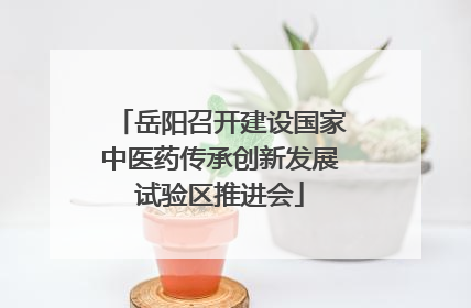 岳阳召开建设国家中医药传承创新发展试验区推进会