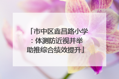 市中区鑫昌路小学：体测防近视并举 助推综合绩效提升