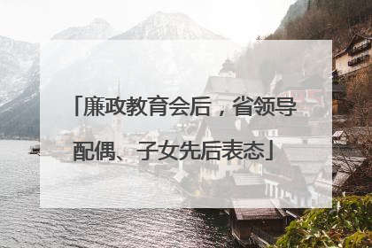 廉政教育会后，省领导配偶、子女先后表态