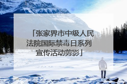 张家界市中级人民法院国际禁毒日系列宣传活动剪影