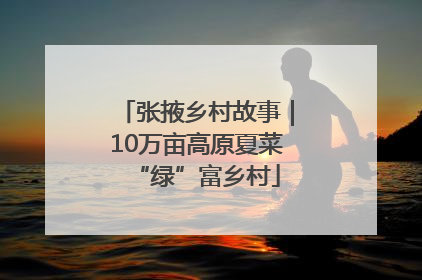 张掖乡村故事｜10万亩高原夏菜“绿”富乡村