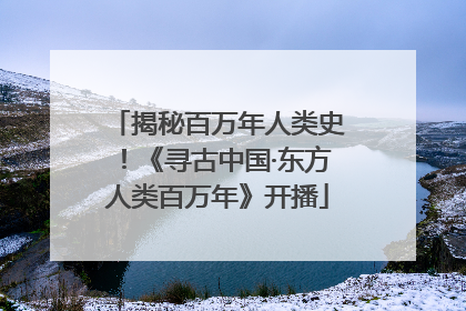 揭秘百万年人类史！《寻古中国·东方人类百万年》开播
