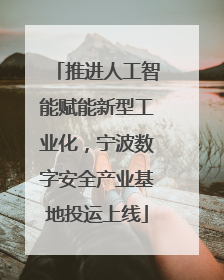 推进人工智能赋能新型工业化，宁波数字安全产业基地投运上线