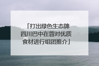 打出绿色生态牌 四川巴中在蓉对优质食材进行组团推介
