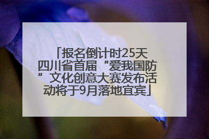 报名倒计时25天 四川省首届“爱我国防”文化创意大赛发布活动将于9月落地宜宾