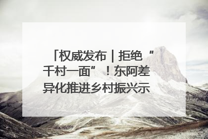权威发布｜拒绝“千村一面”！东阿差异化推进乡村振兴示范片区建设