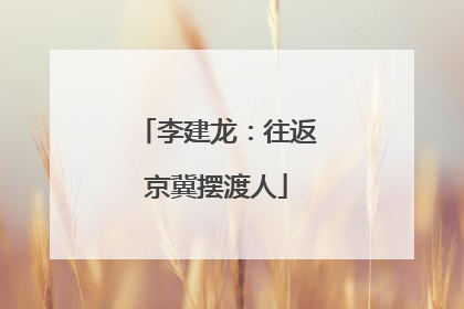 李建龙：往返京冀摆渡人