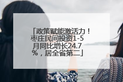 政策赋能激活力！枣庄民间投资1-5月同比增长24.7%，居全省第二