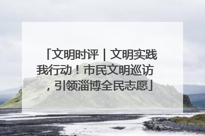 文明时评｜文明实践我行动！市民文明巡访，引领淄博全民志愿
