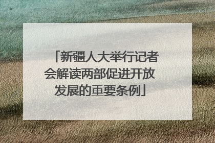 新疆人大举行记者会解读两部促进开放发展的重要条例