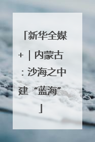 新华全媒+｜内蒙古：沙海之中建“蓝海”
