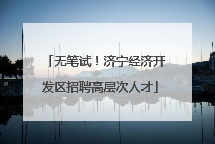 无笔试！济宁经济开发区招聘高层次人才